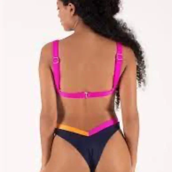 NWT OneOne Swim Kameron Top in "Sunset" Large - Picture 3 of 4